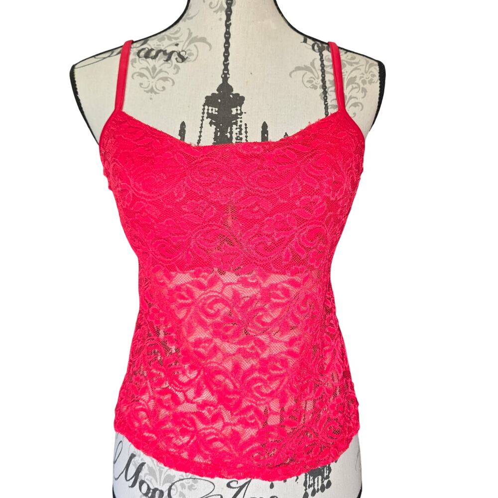 Y2k Lingerie Red Lace Cami Top Padded Maiden Form Size 36C
